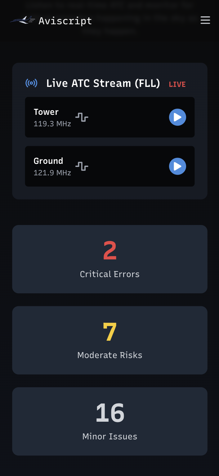 Aviscript Dashboard